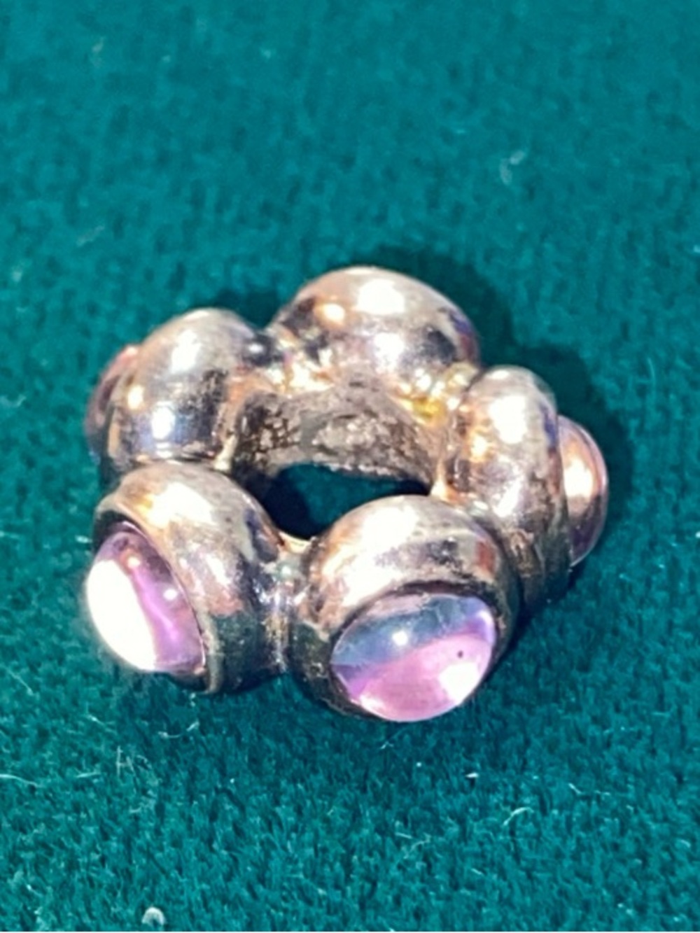 Pandora silver CABOCHON Amethyst Charm 790538